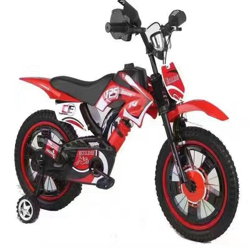 Simulazione per bambini motocicletta bicicletta per bambini 12/16/18/20 pollici Mountain Bike per bambini all&#39;aperto bicicletta per bambini giocattolo regalo per bambini