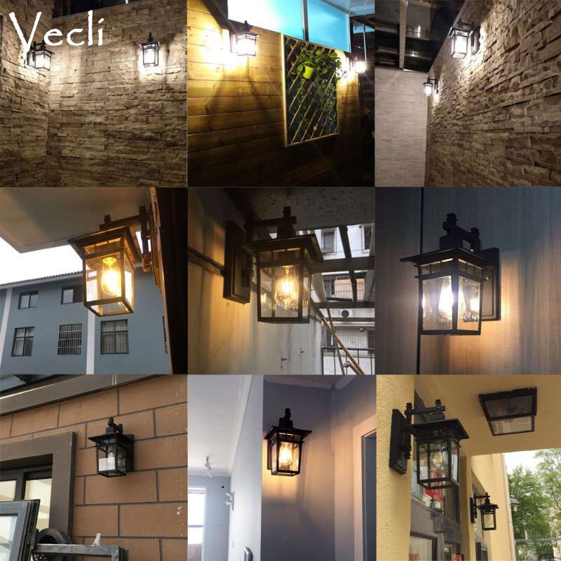 Ściana zewnętrzna lampa lampa zewnętrzna wodoodporna lampa ogrodowa balkon kinkiet schody przejście drzwi wejściowe zewnętrzna kinkiet