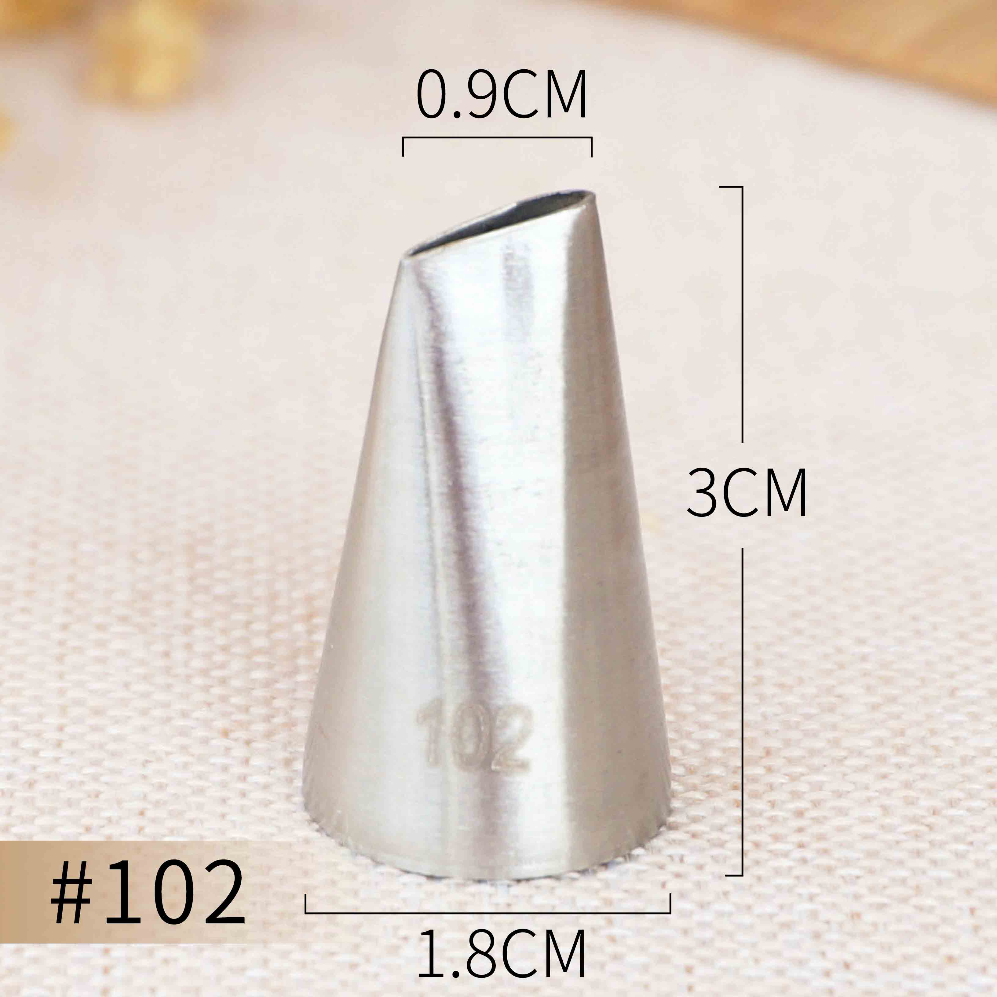 #101S #101#102#103#104 Piping Nozzle For Creating Rose Petal Shape Decorating Icing Tip Baking &amp;Pastry Tools Bakeware Small Size: 102