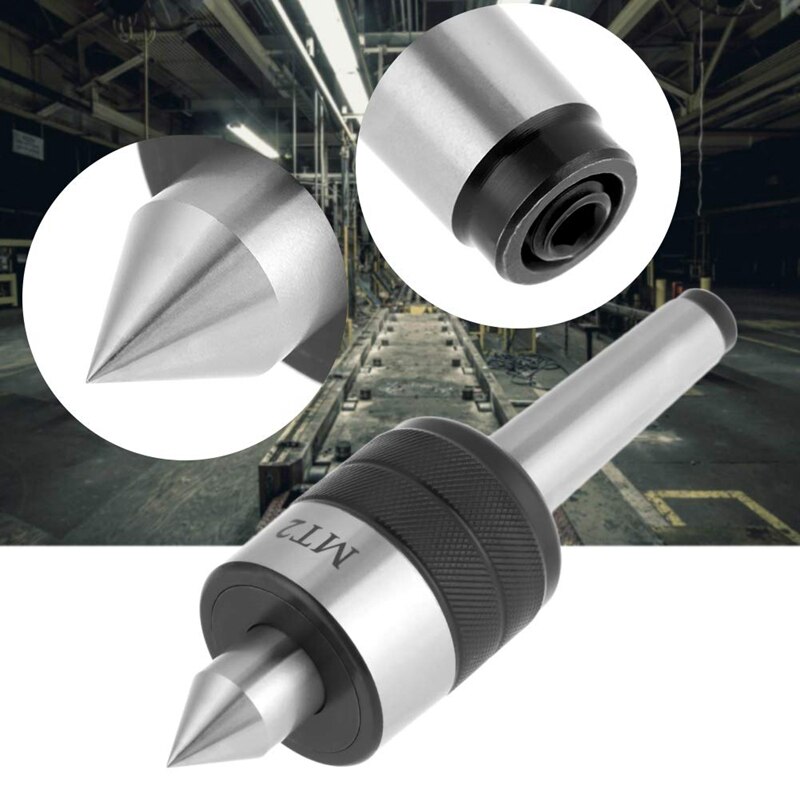 Mt2 Live Center Morse Taper Triple Bearing Precise Rotary Live Revolving Milling Center Taper Metal Work Lathe Tool for High Spe