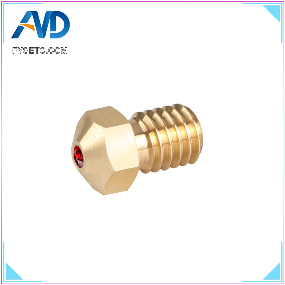 High Temperature E3D Ruby Nozzle V6 1.75mm Nozzles 0.4mm Compatible PETG ABS PET PEEK NYLON Ruby Nozzle For PRUSA I3 MK3/LulzBot