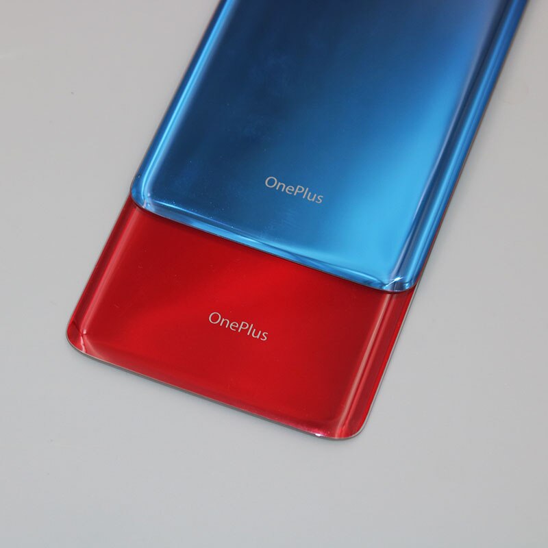 100%  originale oneplus 7 bakre batteridekseldør bakglass ett pluss 7 kabinett 1+ 7t p7819 med kameralinse + logo