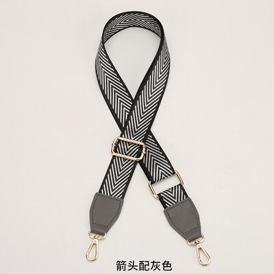 3.8cm zwarte witte strepen nylon katoenen stoffen tas riem diy enkele schoudertas riem handvat 88 ~ 140cm verstelbaar: 14