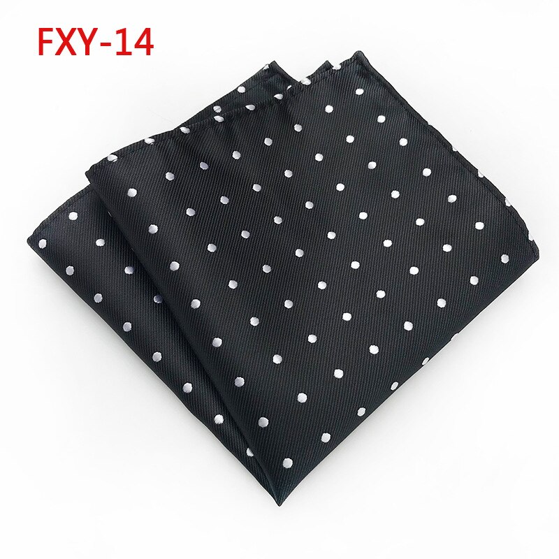18 Colors Mens Pocket Square Dot Handkerchief Hanky for Men Business Wedding Suit Hanky 25cm*25cm: FXY14