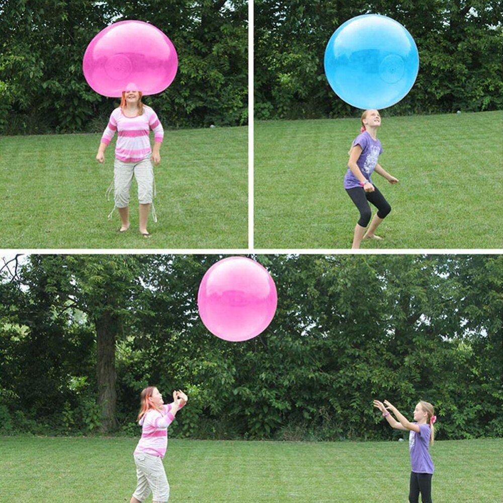 Water Bubble Ball Kids Funny Bubble Balloon Inflatable Water Ball Indoor Outdoor Kids Inflatable Ball Games Blow Up Balloon Toy