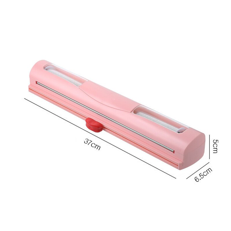 Plastic Cutter Foil Cling Film Fresh-Keeping Film Cutter Food Wrap Dispenser Storage Holder Kitchen Accessories Household Tools: C pink