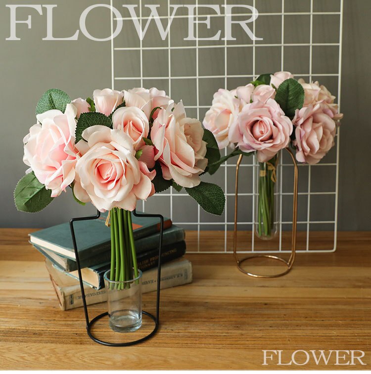 Øko rose bundt bryllup buket fest hjem dekoration falsk blomst juledekoration kunstige blomster plantas væg