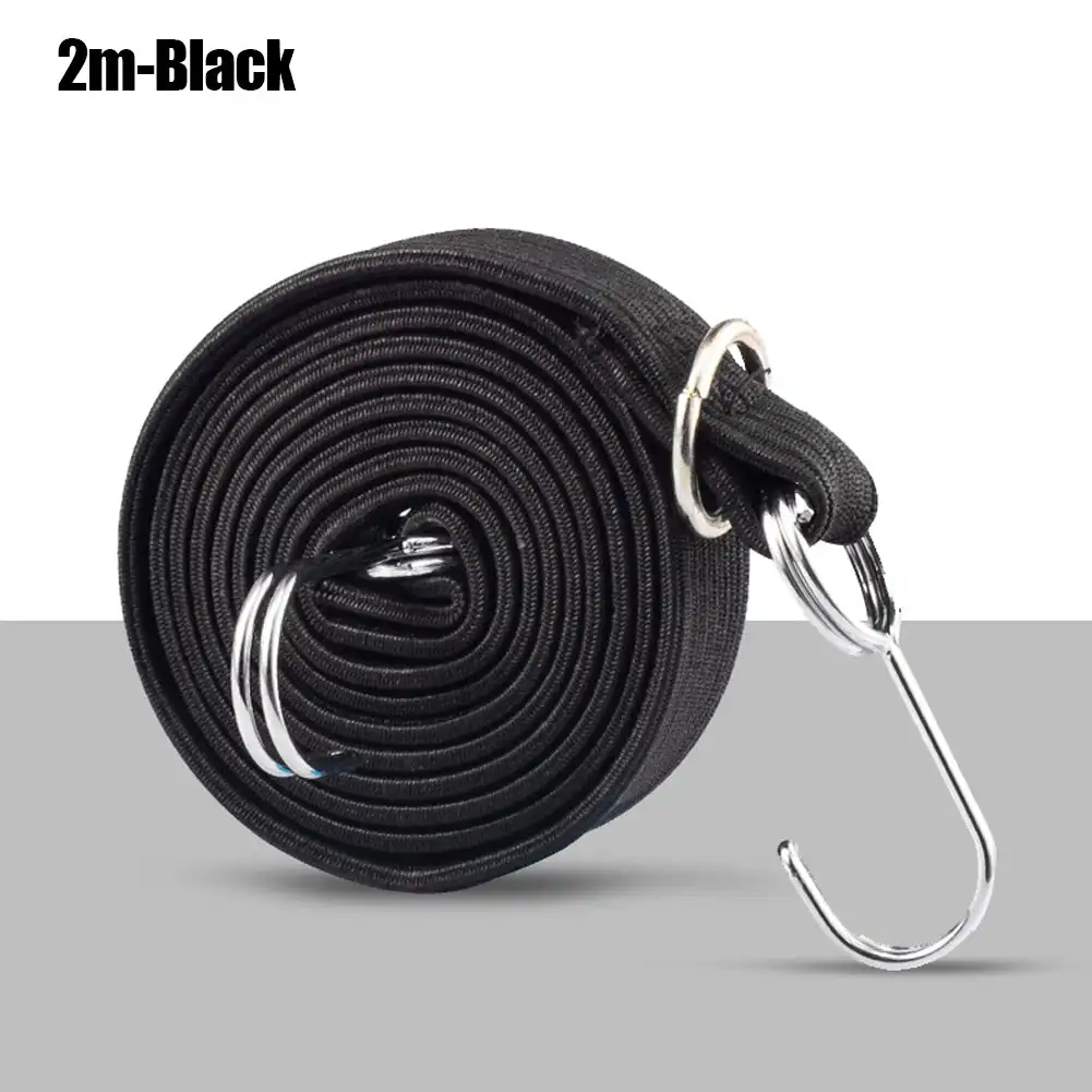 Motorcycle Bicycle Elastics Rubber Luggage Rope Cord Hooks Bikes Rope Tie Luggage Roof Rack Strap Fixed Band Moto Accessories: Dark Grey