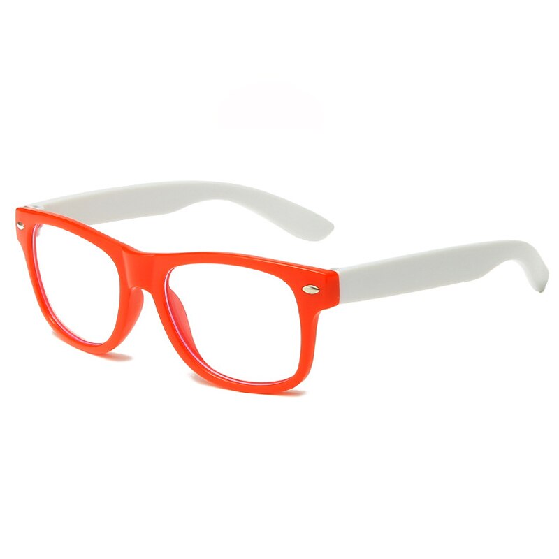 Montura de gafas con luz azul, gafas de bloqueo para niños, niños, niñas, cuadrado, lente clara de anteojos, montura de gafas ópticas UV400: D