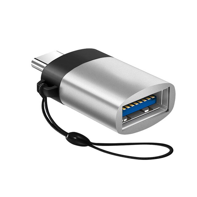 Fonken usb3 tipo c otg adaptador de alta velocidade para usb c 3.0 conversor do telefone móvel dispositivo externo conector garrafa drive leitor: Prata