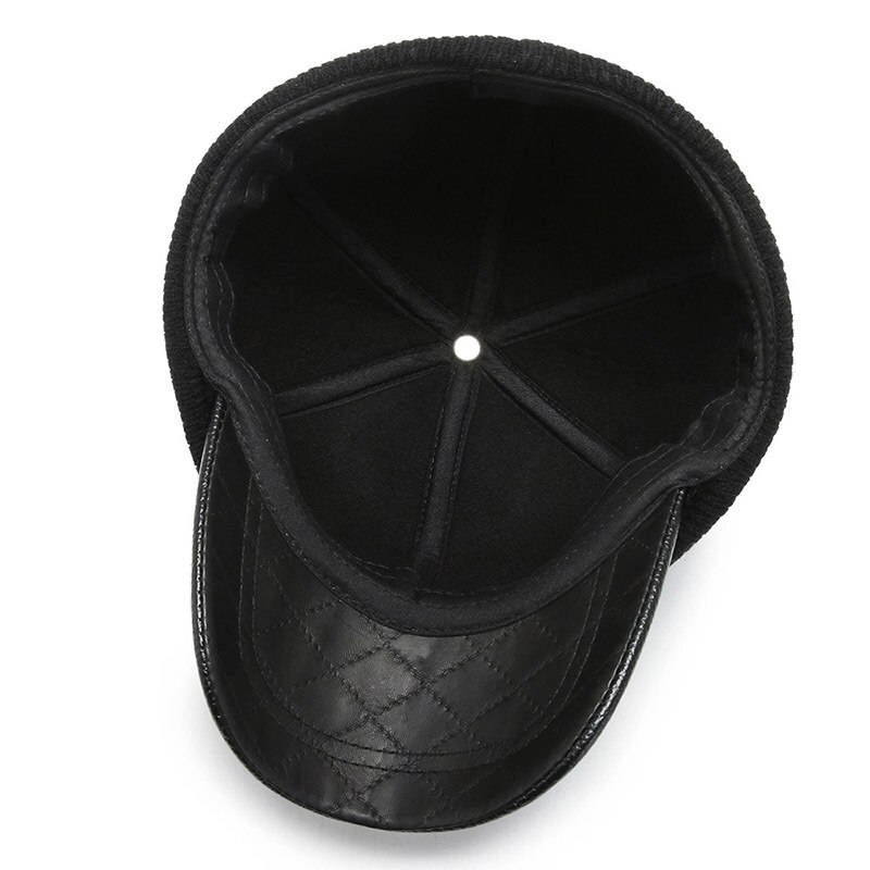 Gorra de esquí a prueba de viento para hombre, gorro de béisbol con orejeras, de lana, de Golf, Snapback, máscara de fieltro, protección para las orejas