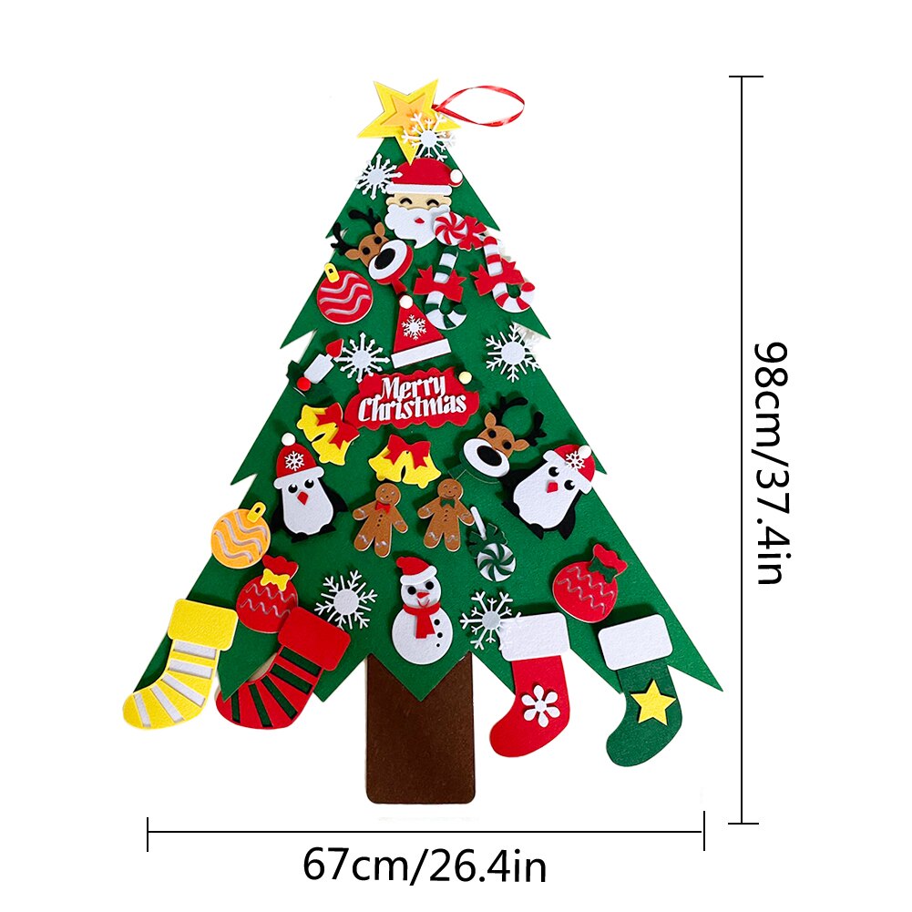 DIY Felt Christmas Tree Christmas Ornaments Decorative Xmas Children Party Supplies Accessories Home Festival Decoration: A