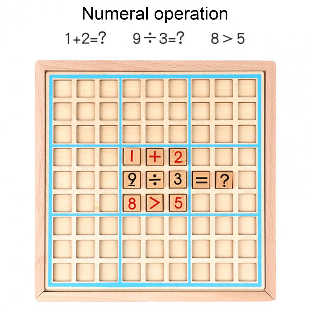 木製数独ボードパズル親子デスクトップゲーム数学教育玩具ギフト