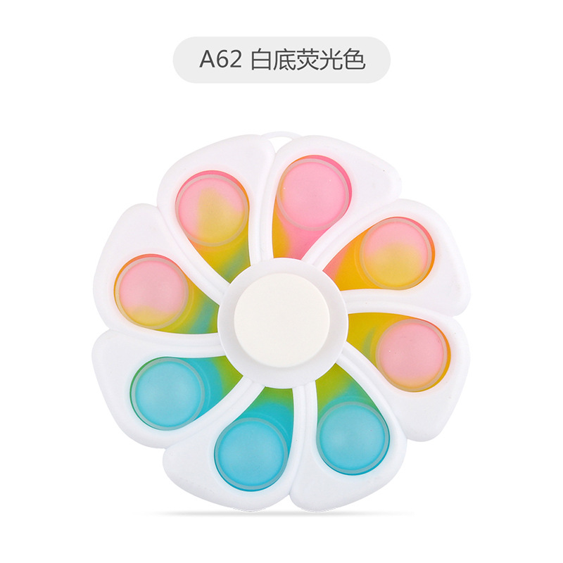 Spinner Simple Dimple Novelty 5 Sided Finger Spinner Toy Flip Sensory Office Desk Toy Stress Releas: 2