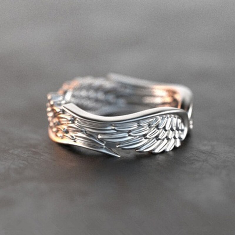 Charm Vrouwen Vleugels Ringen Metal Silver Kleur Romantisch Meisje Pterodactyl Ring Voor Partij Dames Mode Mannen Sieraden