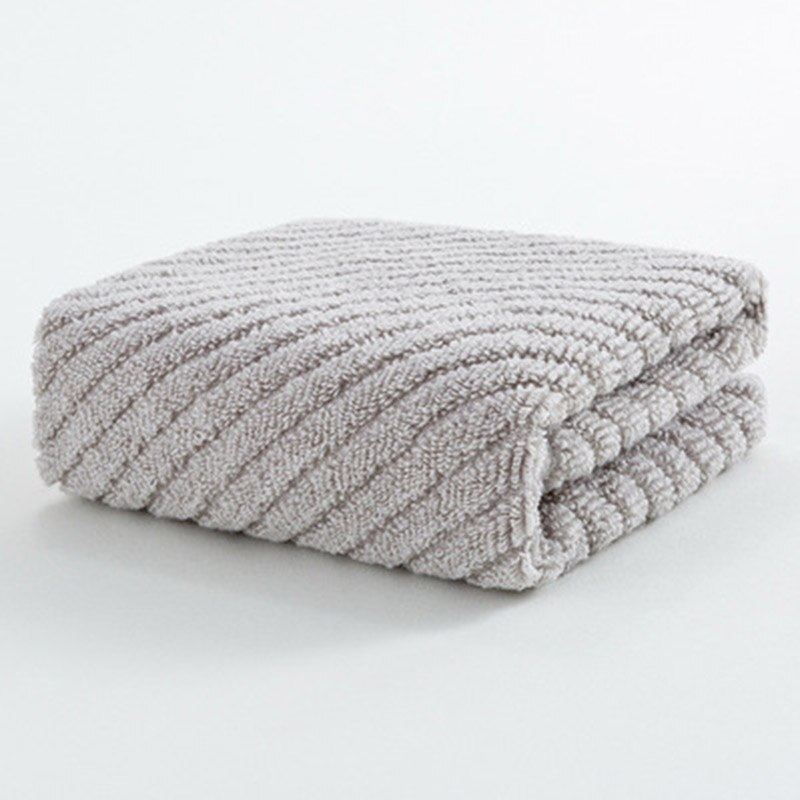 Bad katoenen draagbare badhanddoeken strandlaken keper effen handdoeken snel drogend sterk waterabsorberend din 889: Grijs