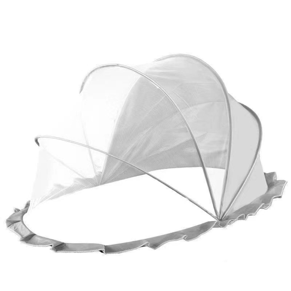 Folding Baby Crib Mosquitoes Net Breathable Full-Coverage Anti-mosquito Mesh Cover Soft Portable Crib Tent Summer: black