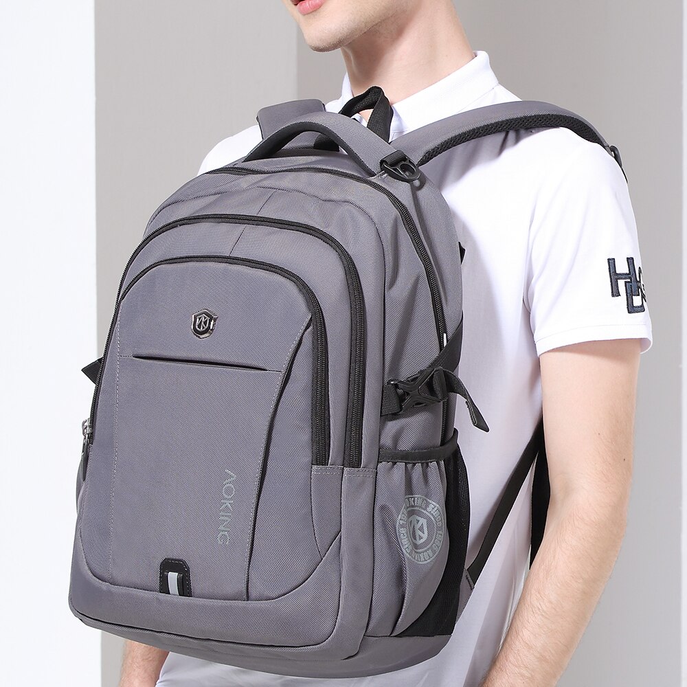 Aoking rugzak voor 14 15.6 inch laptop, studententas, schooltas, reistas, casual dagrugzak, waterdichte klassieke rugzak