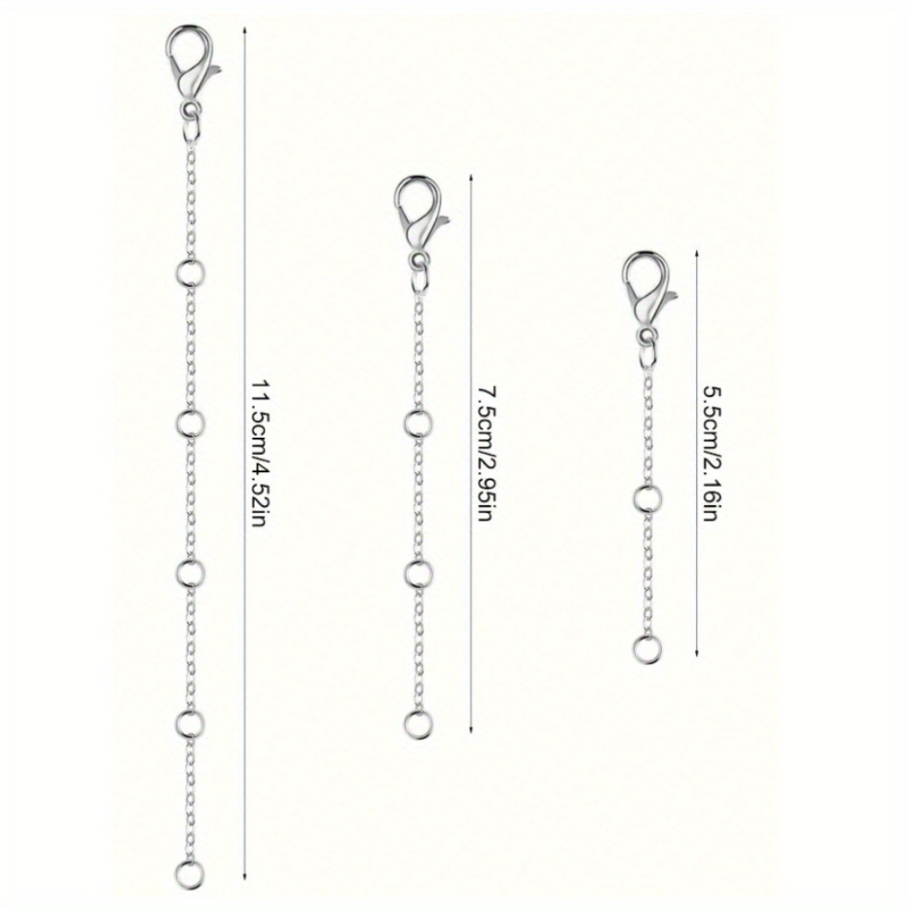 fermoir à homard Plus chaîne de réglage de chaîne de queue, chaîne d'extension de bijoux, accessoires de collier simples