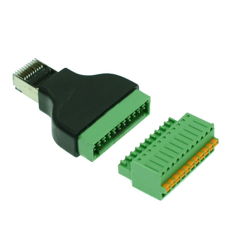 RJ50 connector RJ50 to SpringTerminal Adaptor RJ50 Male to 11 Pin connector RJ50 splitter for CCTV DVR