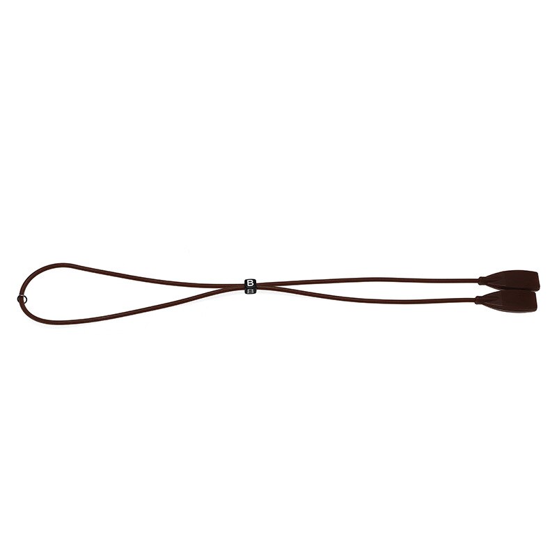 Correas elásticas de lentes de silicona antideslizantes para gafas deportivas cuerdas de cuerda con ganchos para los oídos gafas de sol soporte de cordón de banda de cadena: Marrón