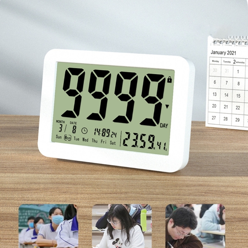 Large Screen Electronic Countdown Digital Timers 9999-Days Count Down Clock Classroom Timer Retirement Countdown Timer