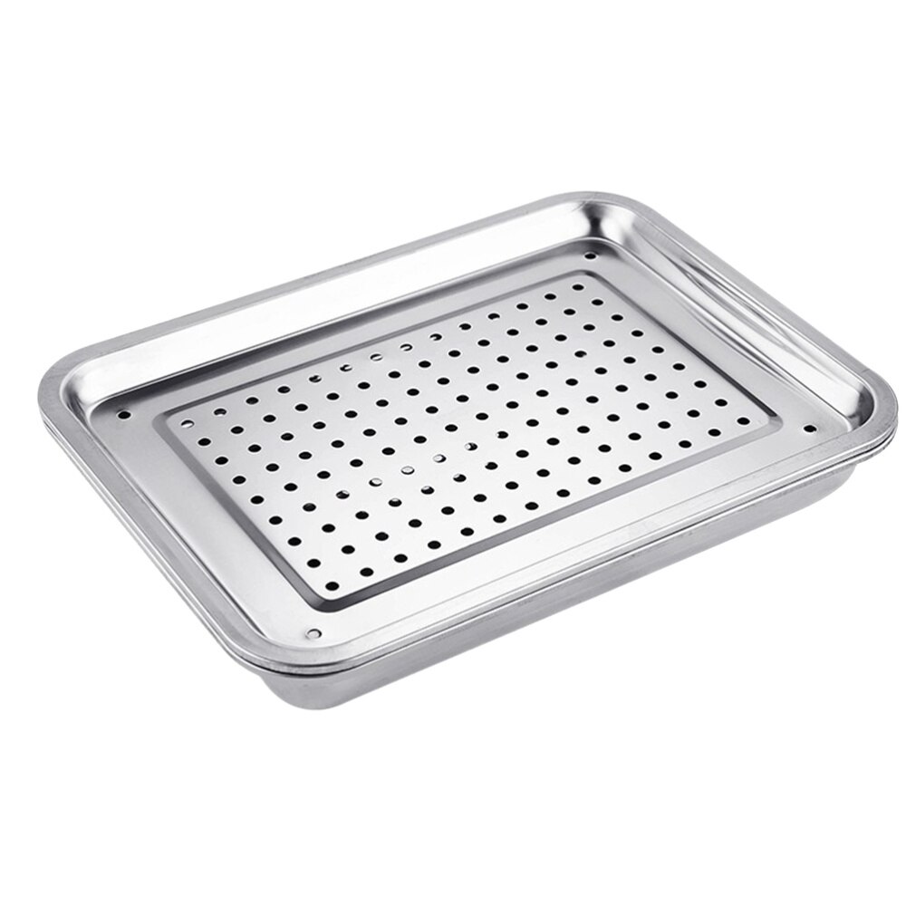 Acier inoxydable thé tasse plateau ménage Rectangle thé assiette Style japonais creux porte-plateau pour maison salon de thé (36x27cm)