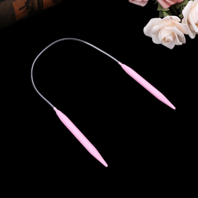 12x Plastic Circular Knitting Needle Crochet Set Craft Multicolor Tube 40cm 80cm Crafts Sewing Tools Accessory