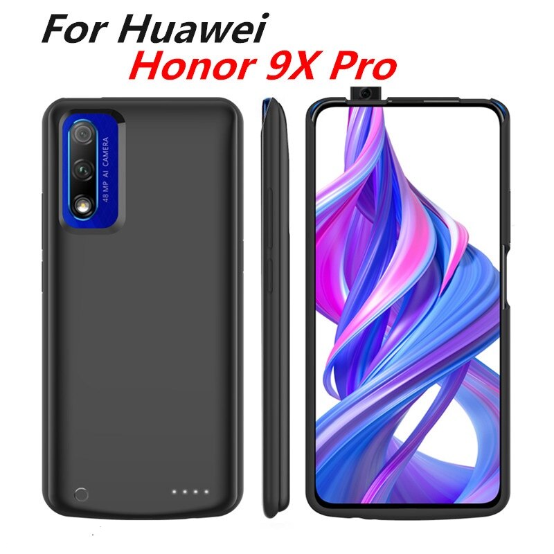 Coque de batterie de secours externe Portable, 6500mAh, pour Huawei Honor 9X Pro