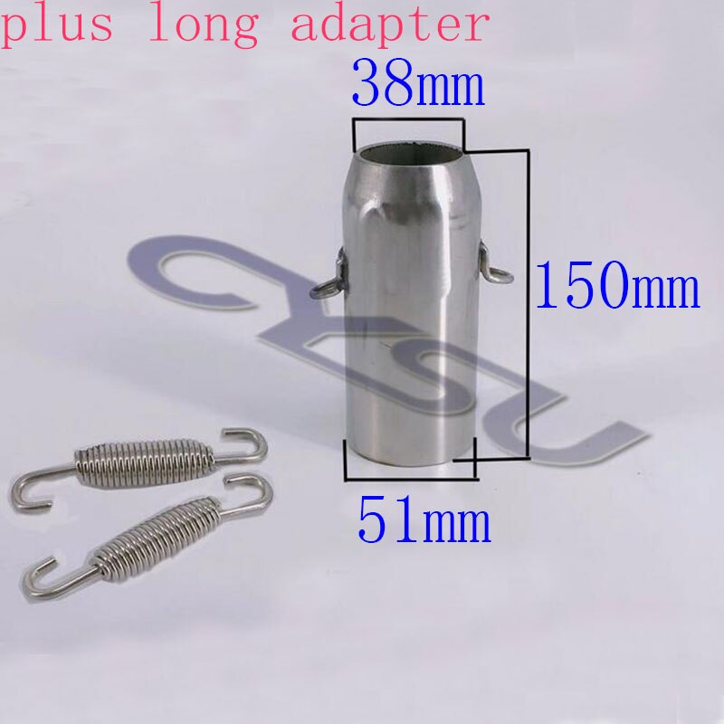 Uniwersalny 38mm-51mm tłumik wydechowy modyfikowany motocyklowy adapter rurowy łącznik redukcyjny rura rurowa plus długi adapter