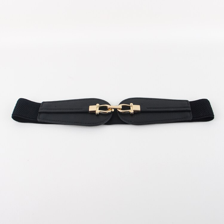 Fajas elásticas para mujer, vestidos blancos para mujer, vestido decorativo suelto, faja moderna, cinturón Simple negro, faja ancha, cinturones para mujer