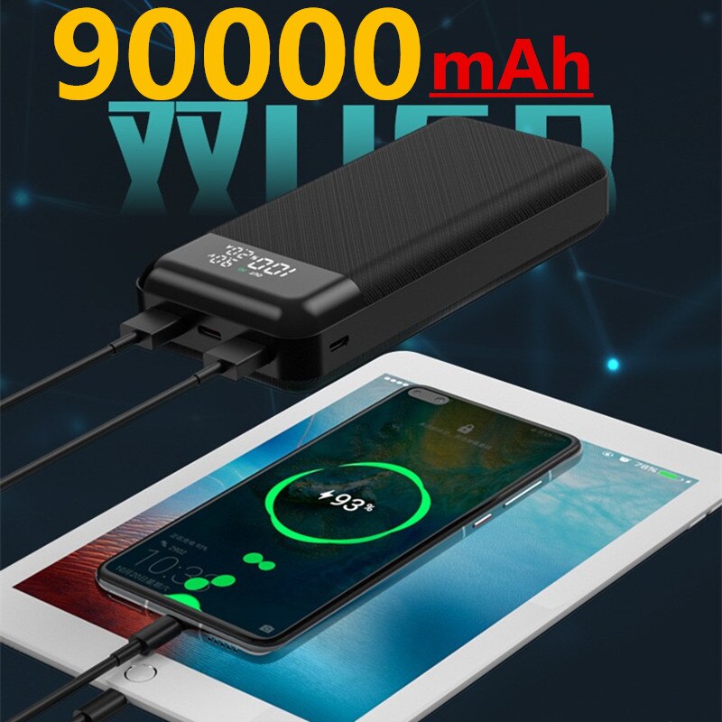 Power bank 90000mAh portable charger for Samsung Xiaomi mi mobile external battery power bank 90000 mAh mobile phone