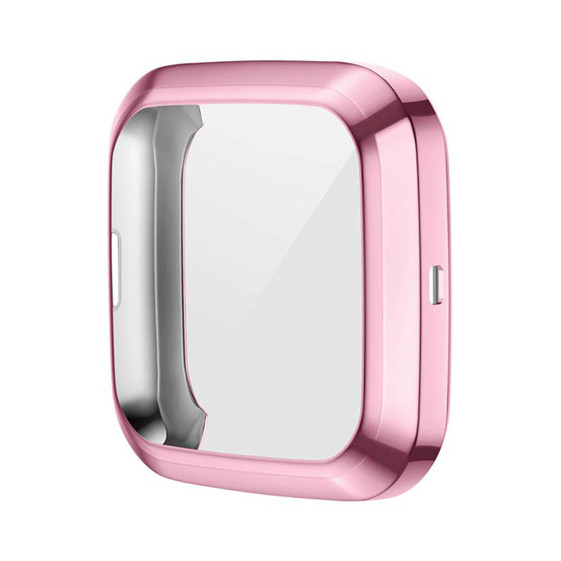 Protective Case For Fitbit Versa Lite / Versa 2 / Versa TPU Cover Bumper With Screen Protector Smart Watch Shell Accessories: Pink / Fitbit Versa Lite