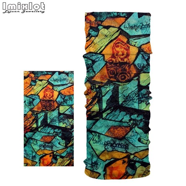 Multifunctionele Polyester Sjaals Gezicht Stofmasker Outdoor Sport Bandana Neck Gaiter Camping Fietsen Hoofddeksels Wandelen Magische Sjaal: I