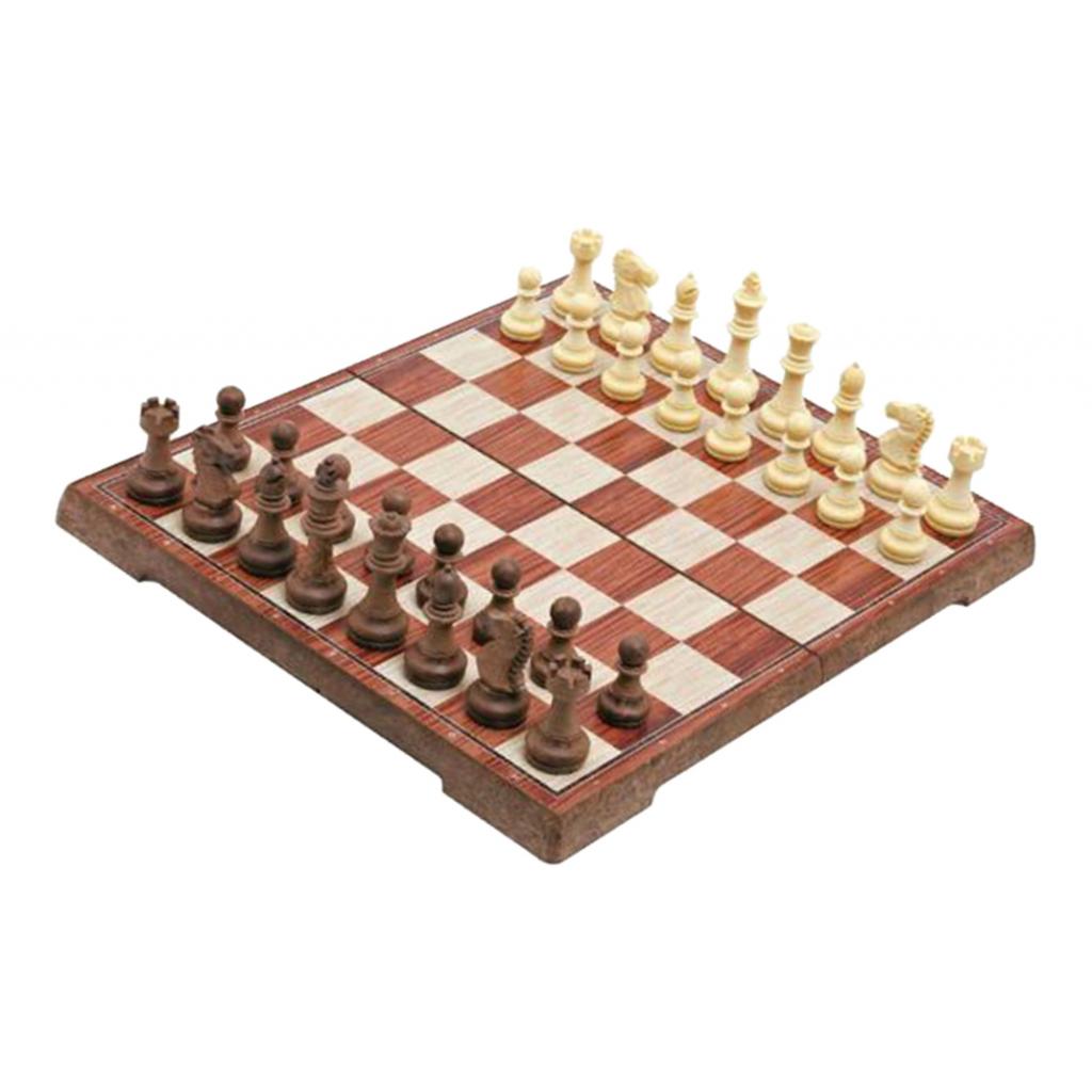 9.6x8.4" Plastic Chess Set Folding Chessboard International Chess Set