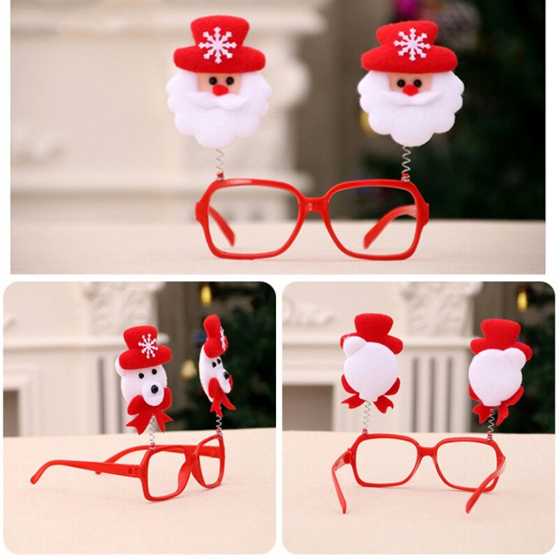 Kid Volwassen Grappige Decoratieve Kerst Brilmontuur Kerst Kostuum Decoraties