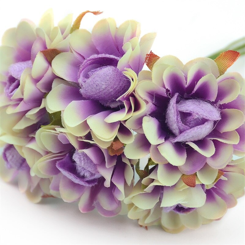 Bouquet de pavot en imitation soie artificielle, 6 pièces, bon marché, décoration de mariage, de noël à domicile, couronne à faire soi-même, application artisanale