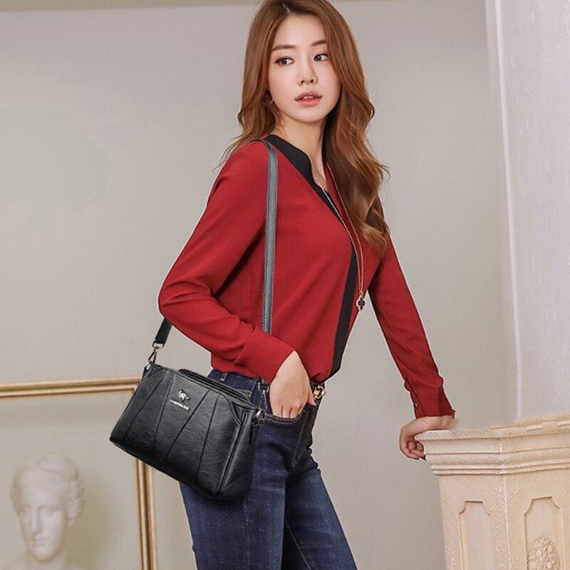 Luksusowe damskie torebki damskie torebki damskie Crossbody torby listonoszki projektant miękka skórzana torebka worek A Główny