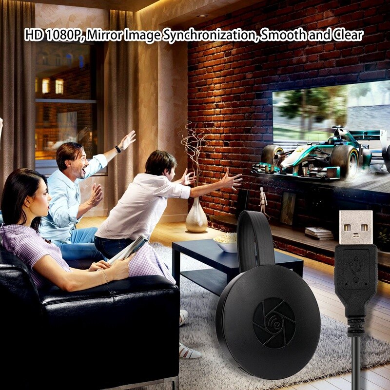 Wireless Display Dongle, wifi Draagbare Display Ontvanger Hoge 1080P Hdmi Miracast Dongle Voor Os Telefoon Pad/Android Smartphones