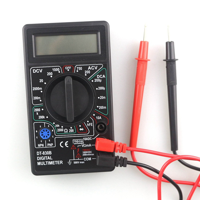 HiDANCE Mini LCD Digital Multimeter For Volt Amp Ohm Tester Meter Voltmeter Ammeter Overload Protection With Probe: Default Title