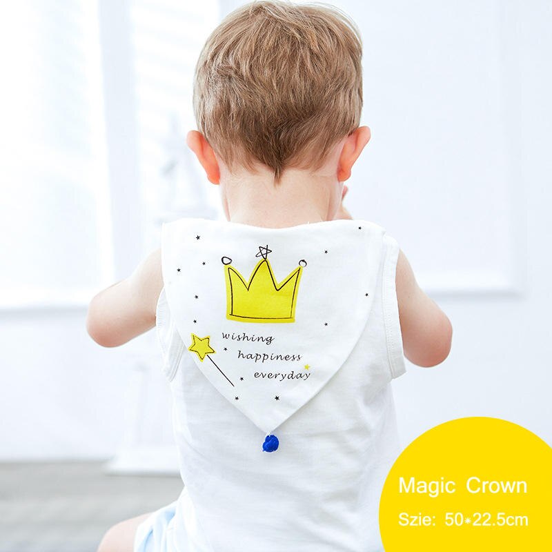 Balleenshiny Baby Schweiß Handtuch Infant Weiche Zurück Trockenen Wischen Musselin Baumwolle Baby Zurück Gaze Absorbieren 100% Baumwolle 5 Schichten für 0-6years: T1