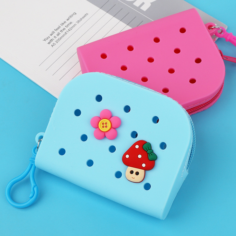 Cartoon Solid Color Silicone Hole Bags And Coordinates Cute Waterproof Bags