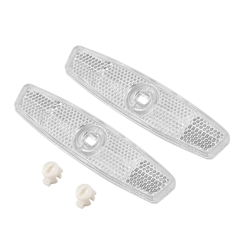 Cykel cykelhjul eger reflekser reflekterende sikker bjergvej / hvid  / 1 par: Default Title