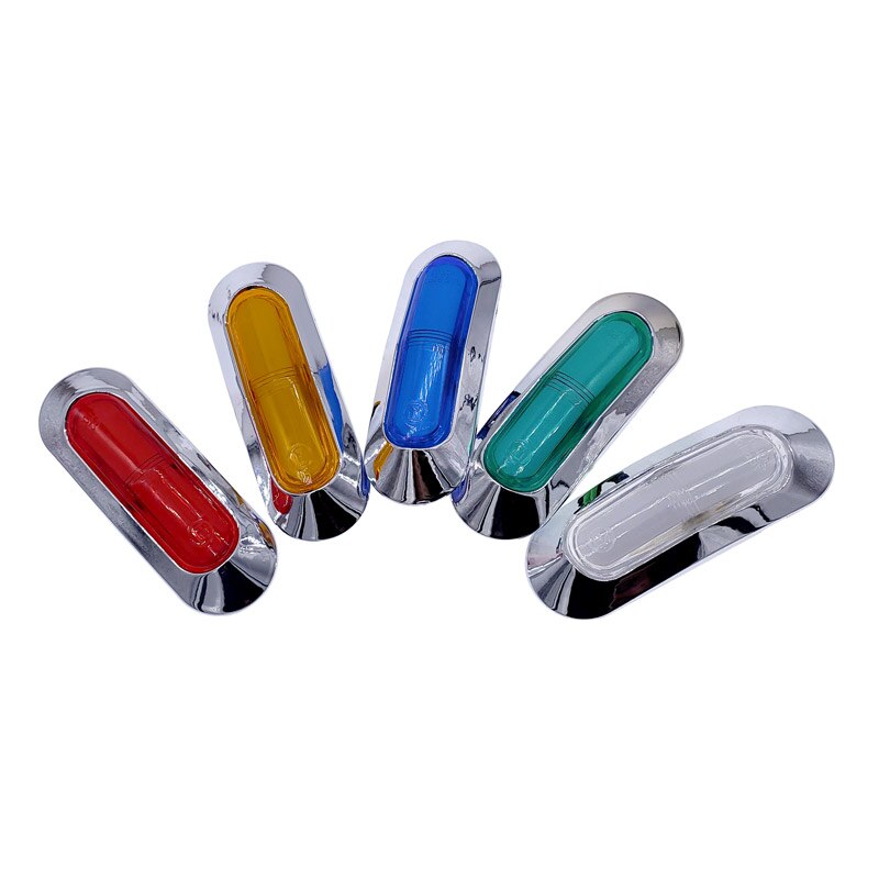 2PCS 12V24V universal 4LED side light guide truck side light Indicator Lights White red yellow green blue