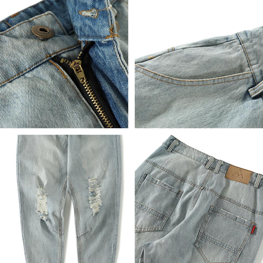 Pantalones vaqueros rasgados estilo Hip Hop para Hombre, pantalones holgados de estilo coreano, estilo harén, ropa para Calle de Hombre, Harajuku