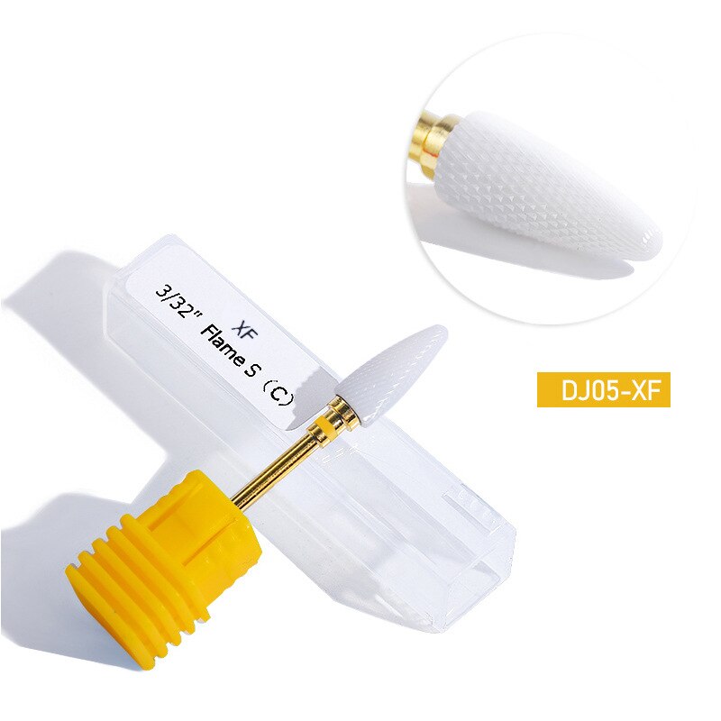 1PC Nail Cone Tip Ceramic Drill Bits Electric Cuticle Clean Rotary For Manicure Pedicure Grinding Head Sander Tool TSLM2: DJ05-XF