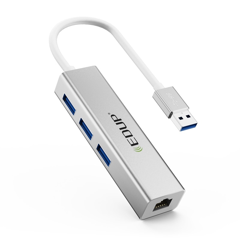 -EDUP EP-9801 Usb 3.0 Hub Usb 3.0 Naar RJ45 Adapter Met 3 Uitbreiding Poorten, USB3.0 Netwerk Adapter 1000Mbps: Default Title