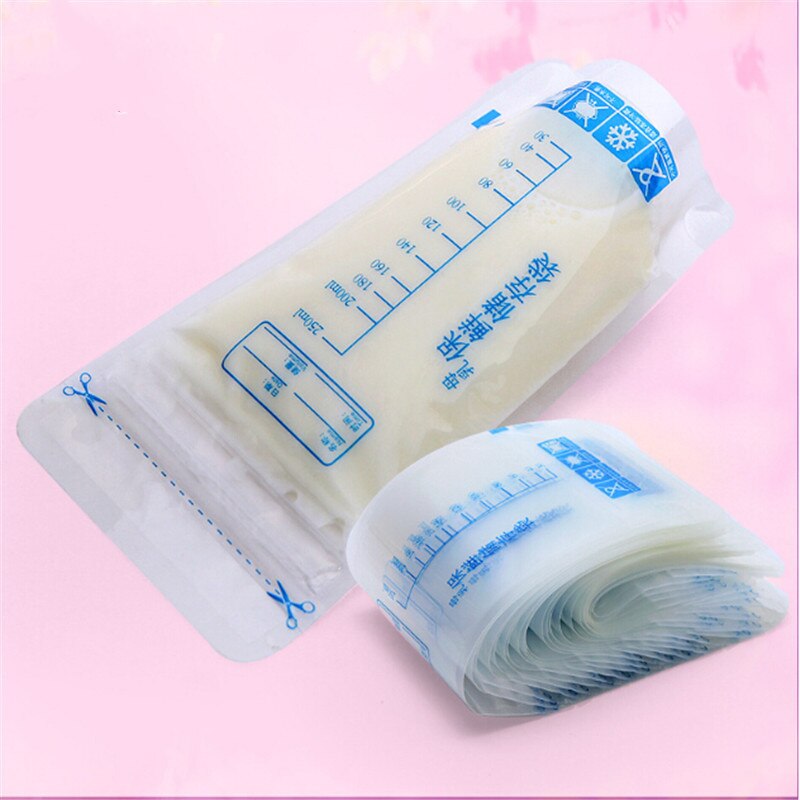 30 pieces Baby kids Feeding The breast milk preservation PC transparent thin Scale storage bag