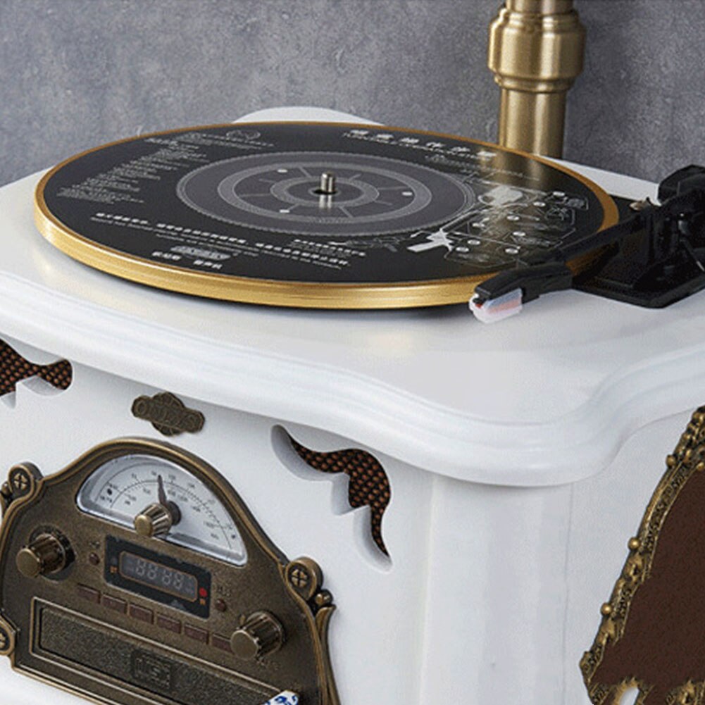28cm Audio 33 45 78Rpm Metal 3 Speeds Vintage Gramophone Turntable Automatic Curve Arm Stereo Record Player Vinyl Accessories