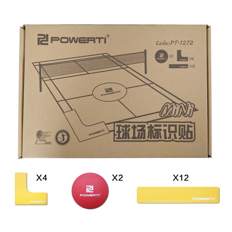 Outdoor Indoor Tennis Hof Lijn Marker Set Badminton Basketbal Voetbal Volleybal Pickleball Hof Maker Sticker 16 Pcs